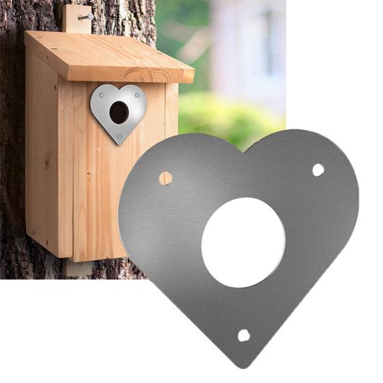 2Pcs Metal Birdhouse Guard Portal Woodpecker Nesting Box Protection Board with Screws