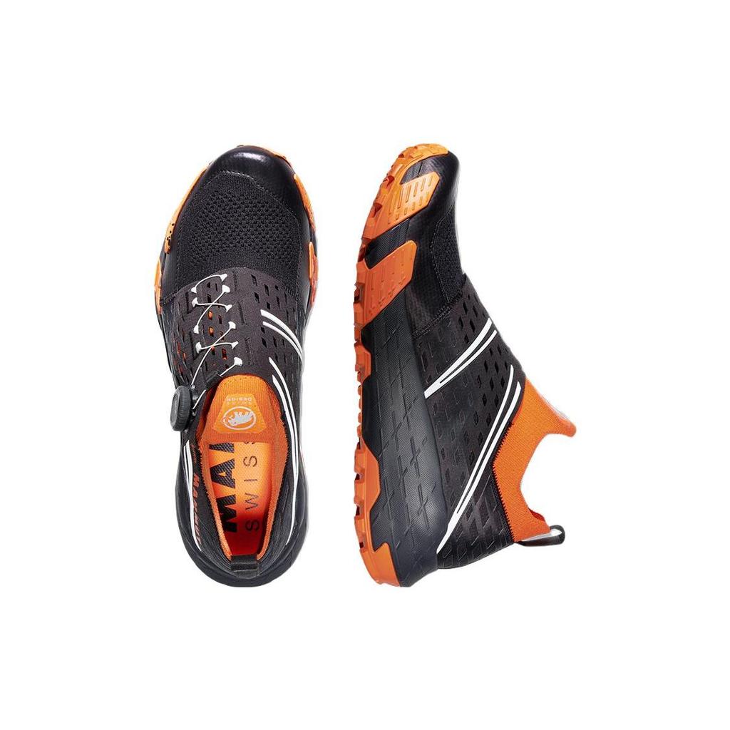 Mammut Aenergy TR Round Head Knob Shock Absorbing Non-Slip Wear-Resistant Mid-Top Hiking Shoes Men hiking shoes Black Orange 3030-04900