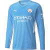 Футболка Manchester City Home Series с принтом, круглый вырез, длинный рукав, мужская футболка, синяя 759203-01