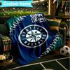 1PC Custom Name Blanket Seattle Logo Flannel Blankets Patterns Throw Blanket All-Season Soft Gift for Couch, Bed, Camping, Birthday Gifts