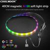 Coolmoon CM-LS40 40 см 5 В ARGB светодиодная лента SATA 3-контактная световая планка для корпуса ПК, RGB-лента для материнской платы с контроллером