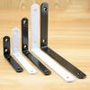 KKlewu Shelf Brackets, 4mm Thick, L-Shaped, Set of 4, for Iron Single Shelves (White, 123x80mm)