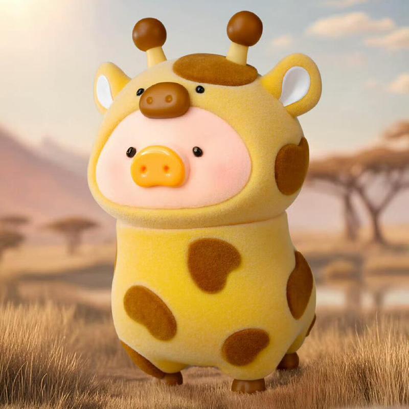 Genuine Lulu The Piggy Animal Party Series Figurine Cute Lulu Pig Doll Model Decor Toy Girl Surprise Gift