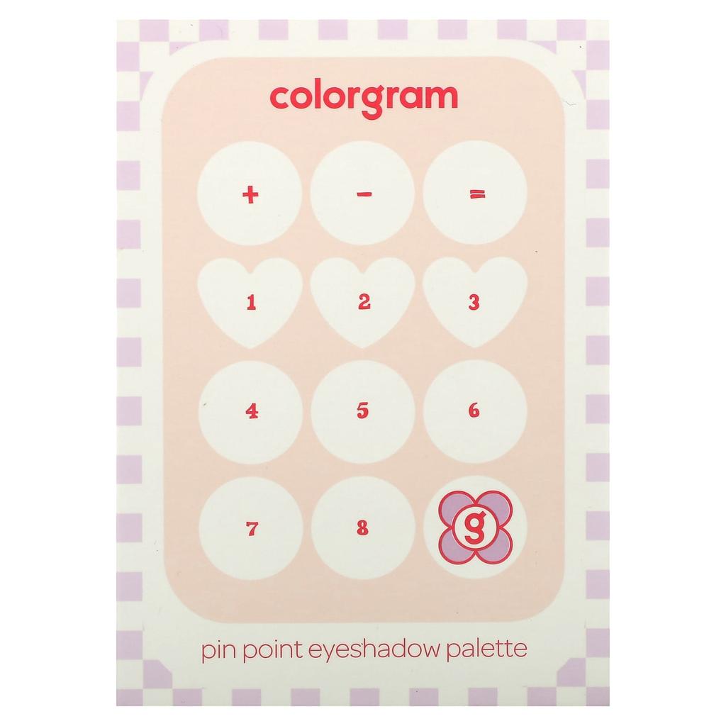 Pinpoint Eyeshadow Palette, 04 Bright + Cool = Love, 9.1G(0.32Oz)