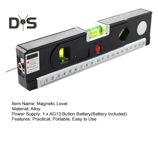 Магнитный уровень. Точные измерения. Компактный размер. Портативный. Широко используемый. Пузырьковый уровень. Трубка с метрическими линейками.