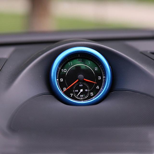 Часы из алюминиевого сплава, компас, секундомер, декоративное кольцо для Porsche 718 911 Macan Cayenne Panamera, авто интерьер