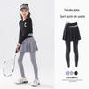 Girls' Quick-Dry Spring & Autumn 2025 Fake Two-Piece Tennis Skort and Yoga Base Shark Pants