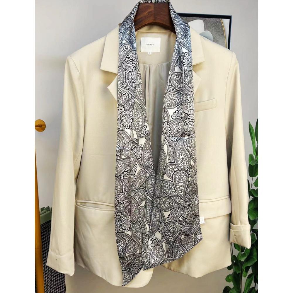 Available In All Seasons, French Double-Layer Silk Strip Scarf, Elegant Temperament, Gift-Giving Mulberry Silk Silk Scarf, Scarf For Women