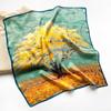 Hot 2025 Women Scarf Summer 100% Silk Scarves Shawls Lady Wraps Soft Pashimina Female Echarpe Beach Stole Bandana Headband Hijab