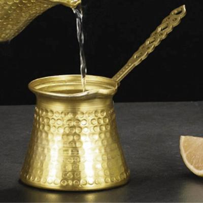 Турка для кофе ручной работы с медным покрытием, прочный чайник с ручкой, капельный чайник для кухни, дома, бара, офиса