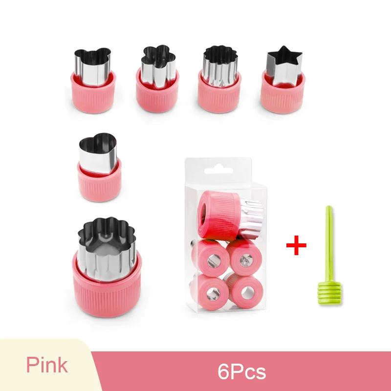 6-8 шт. формочки для печенья, тиснитель, овощерезка, портативная нержавеющая сталь, режущая форма для фруктов, кухонные принадлежности, инструменты для выпечки