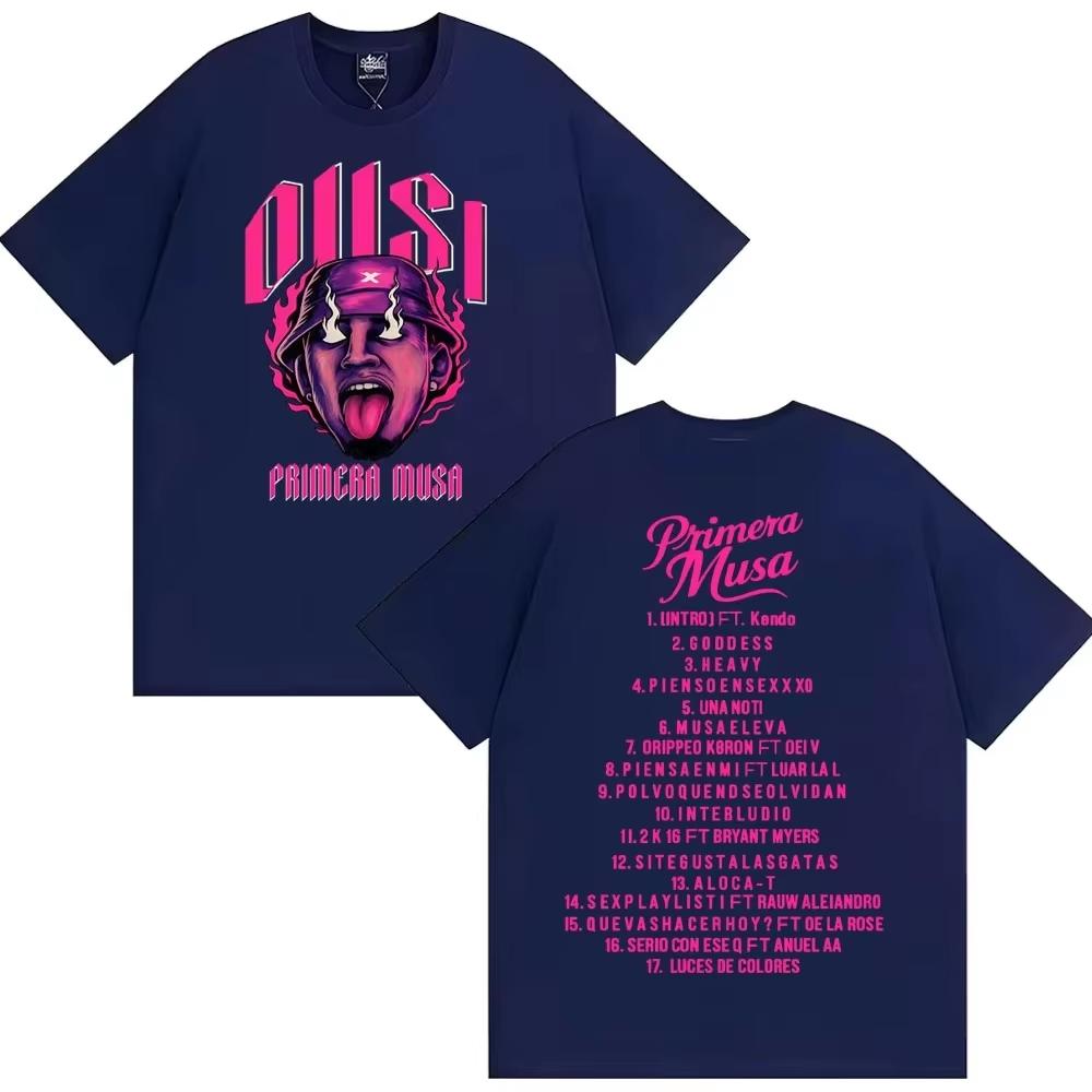 Rapper Omar Courtz Primera Musa Album Double Sided Graphic Tshirt Men Women Fashion Hip Hop Style Top Streetwear
