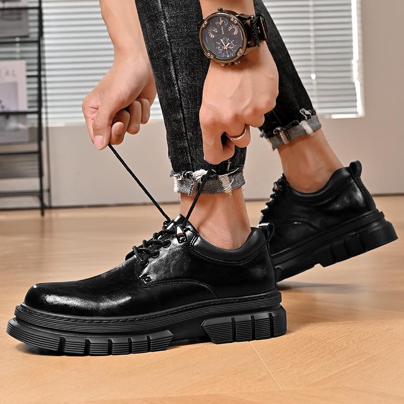 2024 Туфли на платформе Мужская обувь Кожаные деловые туфли Япония Универсальная повседневная износостойкая обувь Chaussure Homme
