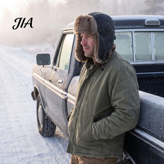Retro Style Pilot Hat with Buckle Winter Trapper Hat, Windproof PU Leather Fur Ear Flaps, Daily Commuting Cold Proof Thickened Fleece Lined