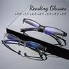 Reading Glasses Men Women High Quality Half -Frame Diopter Glasses Business Male Presbyopic Eyeglasses +1 .0 +1 .5 +2 .0 +2 .5 +4