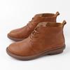 Fashion Cowhide Booties Women's Real Leather Shoes Flat Vintage Vintage Outdoor Brown