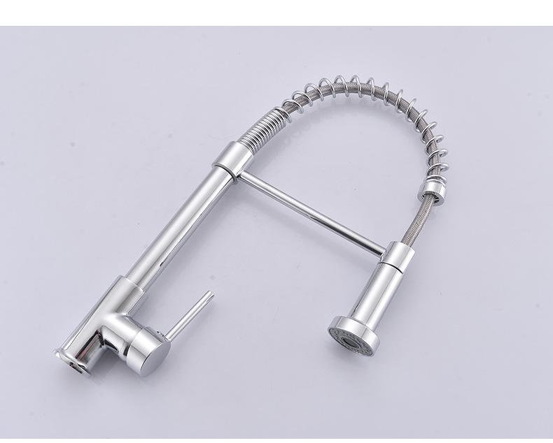 Пружинный выдвижной кухонный смеситель двойного назначения для горячей и холодной воды