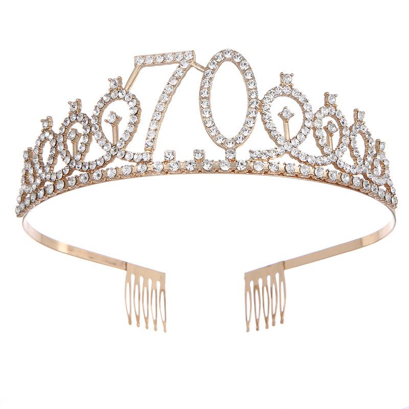 Модный сплав цифровая корона ободок со стразами корона на день рождения головной убор для мальчишника выпускной бал аксессуары для волос