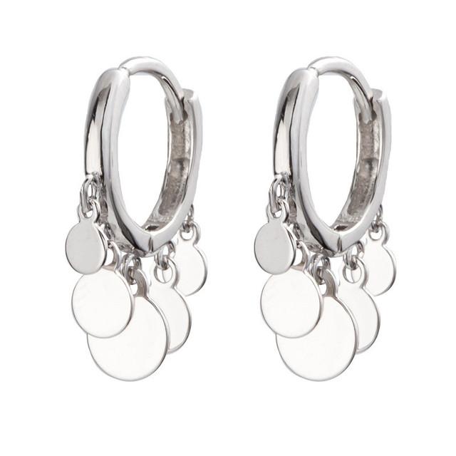 Гламурные двойные серьги-кольца из серебра 925 пробы для оригинальных гламурных ювелирных изделий своими руками