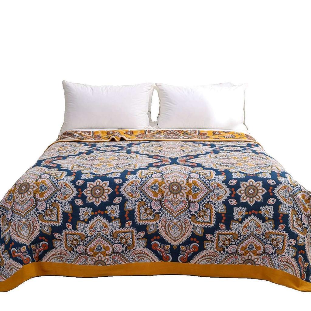 Geometry Summer Blanket, Boho Sofa Towel, Cotton Thin Quilt, Double Bedspread, Soft Blankets for Beds, Bedroom Decor Sheet