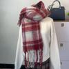 Высококачественный клетчатый шарф в корейском стиле: Теплая, Утолщенная Шаль, Похожая на Кашемир, для Студентов и Пар