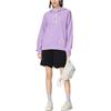 Li-Ning Спортивная серия Trend, свободная толстовка с капюшоном и вышивкой растений, толстовка с длинными рукавами, женские топы, фиолетовый AWDS920-2