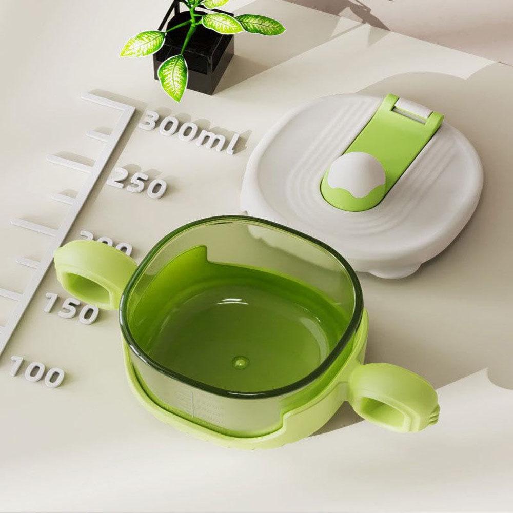 Baby Training Cup with Lid and Straw Free-flow Cup Transition Sippy Cup Open Cup with Handles Spill-Proof