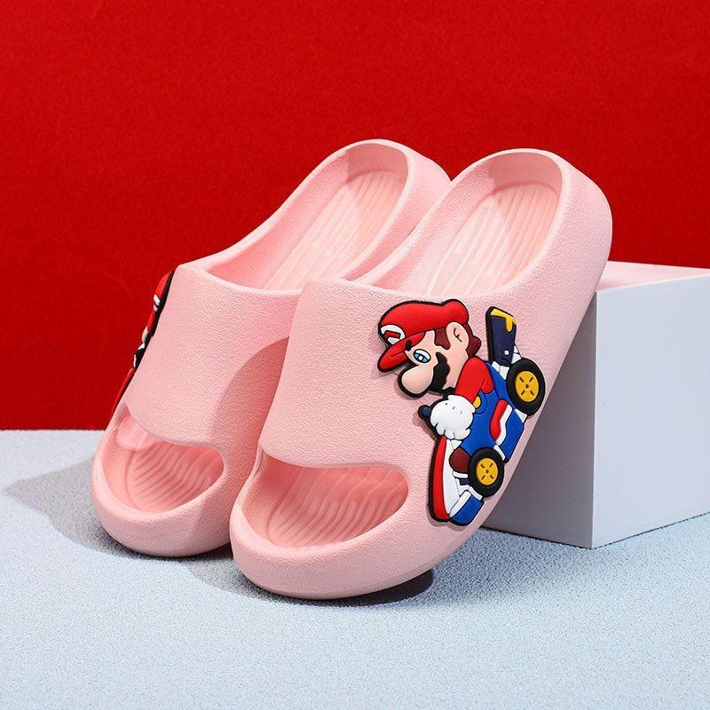 Stylish Mario Themed Children's Slippers For Boys With Non Slip Soft Sole Design In Various Colors