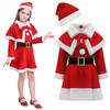 Cloudkids Christmas Santa Cosplay Haunted School Cultural Carnivals Girls' Costume, Dress, House, Transformation, Events, Festivals, Festivals, (Red,