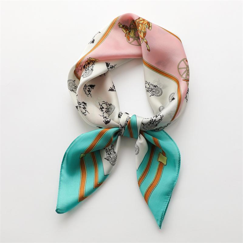 70 * 70cm New Silk Small Square Scarf For Women'S Neck Protection Professional Scarf Versatile Hair Tie Headscarf Scarf