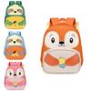 Kids Cartoon Animal Print School Bag With Comfortable Air Cushion Backing For Education