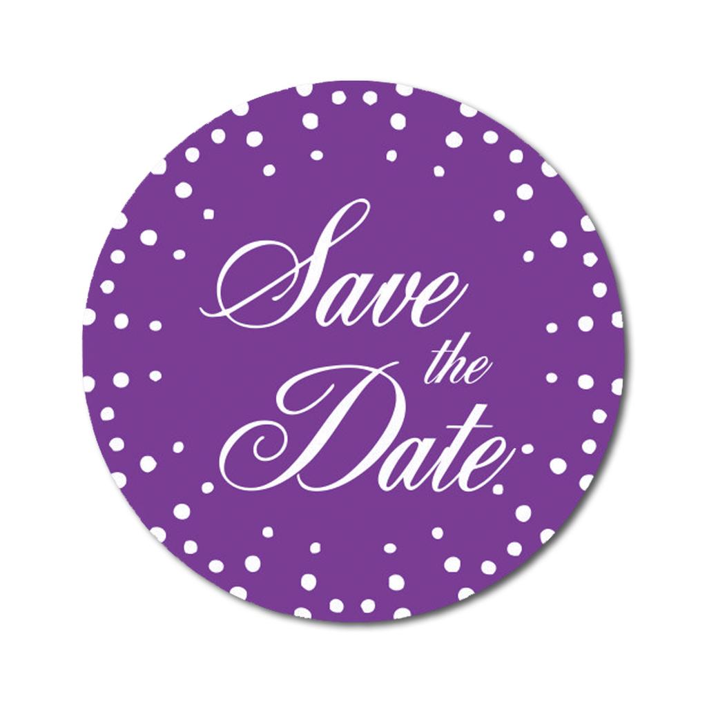 Darling Souvenir DIY Round 45 шт. Черный горошек Save The Date Wedding Stickers-1.6