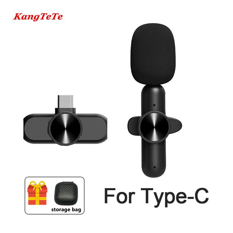 Беспроводной петличный микрофон, портативный мини-микрофон, шумоподавление, аудио- и видеозапись для iPhone, игр на Android, прямая трансляция