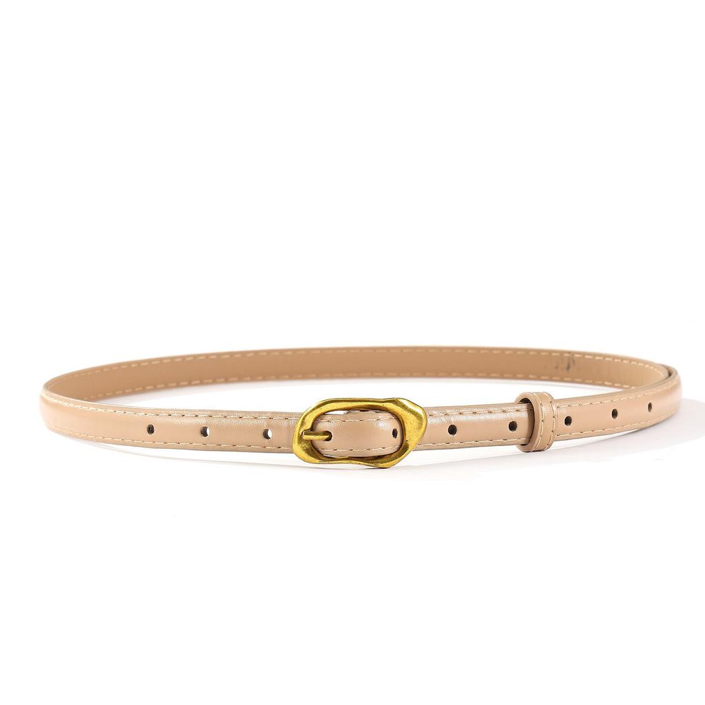 Нишевый оригинальный корейский тонкий женский ремень для костюмных брюк, модный и универсальный ремень с пряжкой-пином в стиле ретро