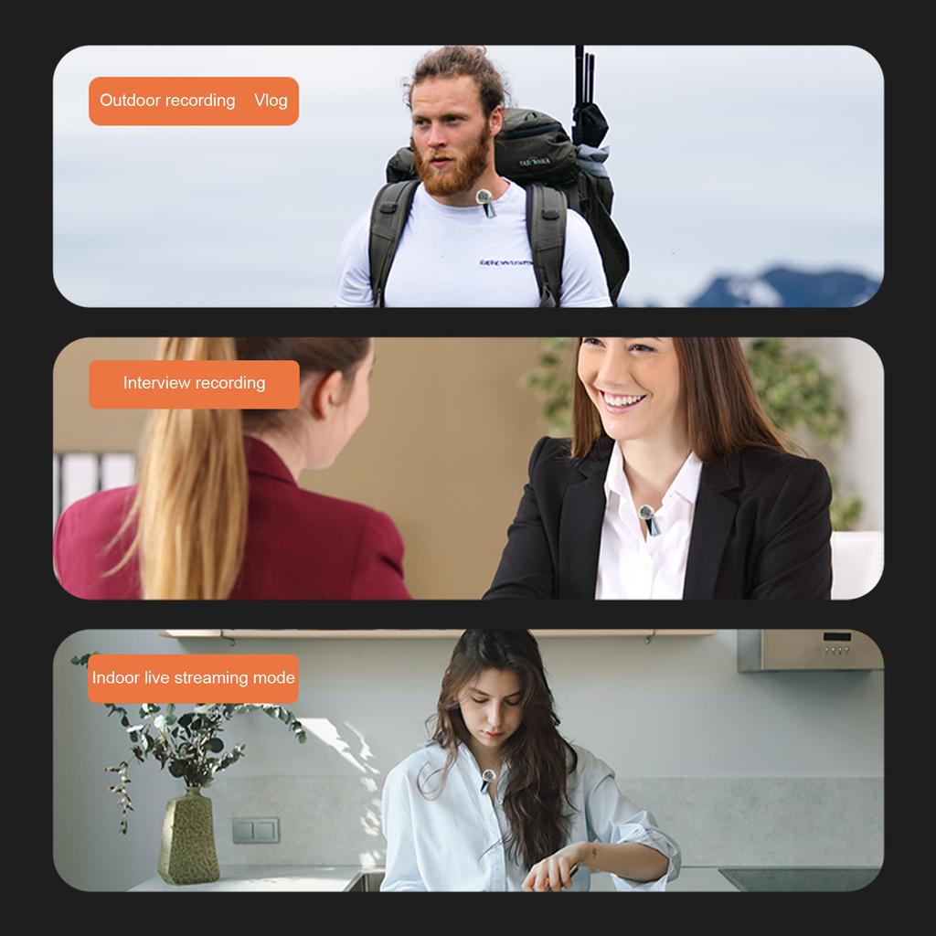 Беспроводной микрофон Профессиональный петличный микрофон с зажимом для микрофонов Двойное цифровое шумоподавление Нет