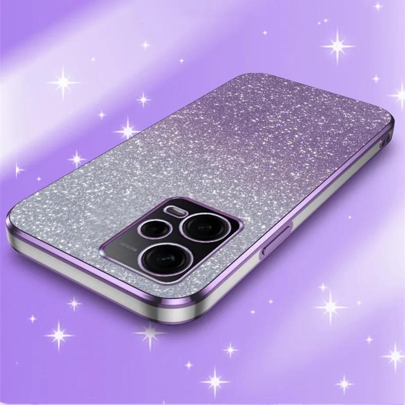 Модные чехлы 2 в 1 с блестящим покрытием для Xiaomi Redmi Note 13 12 Pro 12S 11 10 9 9S Redmi 13C 12C 10C K70E K70 K60 Ultra A1, силиконовый чехол на заднюю панель