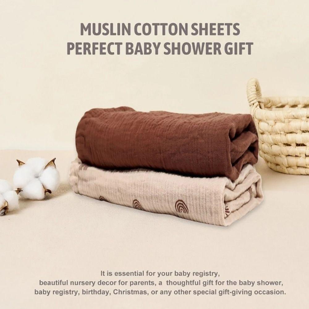 2Pcs/Set Breathable Newborn Changing Pad Cover Printed Cradles Mattress Cover Crib Fitted Sheets