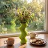One-piece 3D Printed Vase Vase, Minimalist Vertical Striped Flower Nordic Style for Living Room TV Cabinet Coffee Shop Decor And Art Ornament