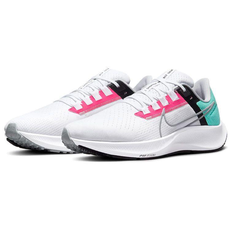 Nike Air Zoom Pegasus 38 South Beach Men Sneakers White Hyper-Pink Dynamic-Turquoise CW7356-102