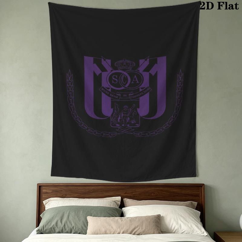 Rsc Anderlecht Wall Tapestry Aesthetic Wall Hanging Printed Fabric Blanket Decorative Tapestries For Bedroom Living Room Home Decor