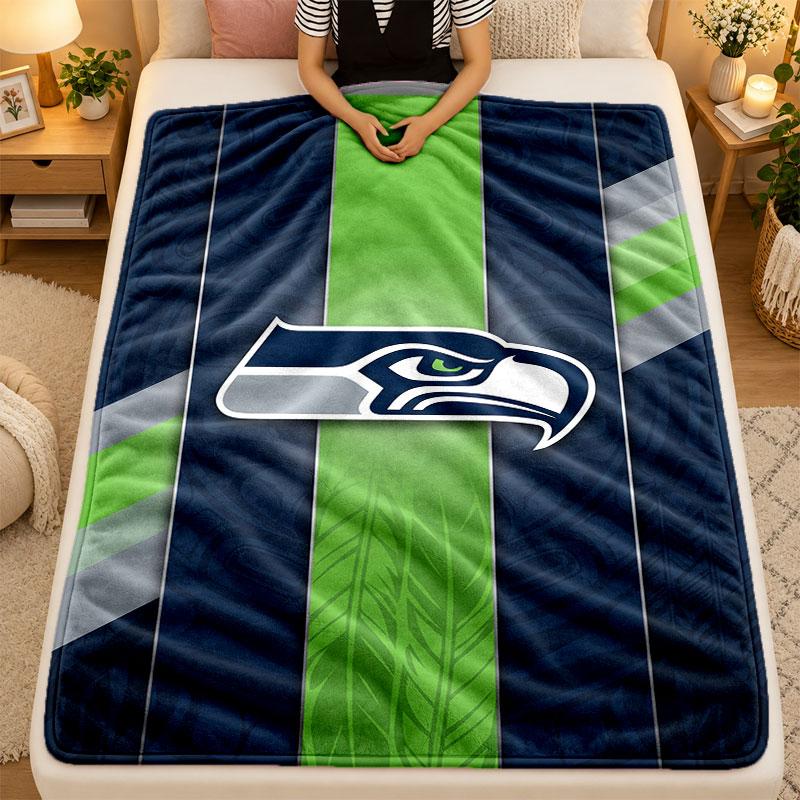 Фланелевое одеяло Seattle Seahawks Теплое Мягкое Плед для Дивана Кровати Гостиной