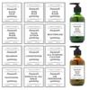 12Pcs Waterproof Bathroom Label Sticker for Easy Organization Self Adhesive Soap Mouthwash Dispenser Bottles Labels Set