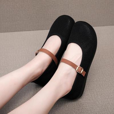 Индивидуальные новые старые пекинские тканевые туфли дышащие женские летние универсальные повседневные сетчатый верх на одной педали мягкая подошва не устают ноги