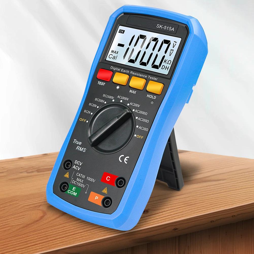 Цифровой мультиметр с измерением постоянного/переменного напряжения, тока, емкости, частоты, диодов и сопротивления, амперметр, вольтметр, с подсветкой