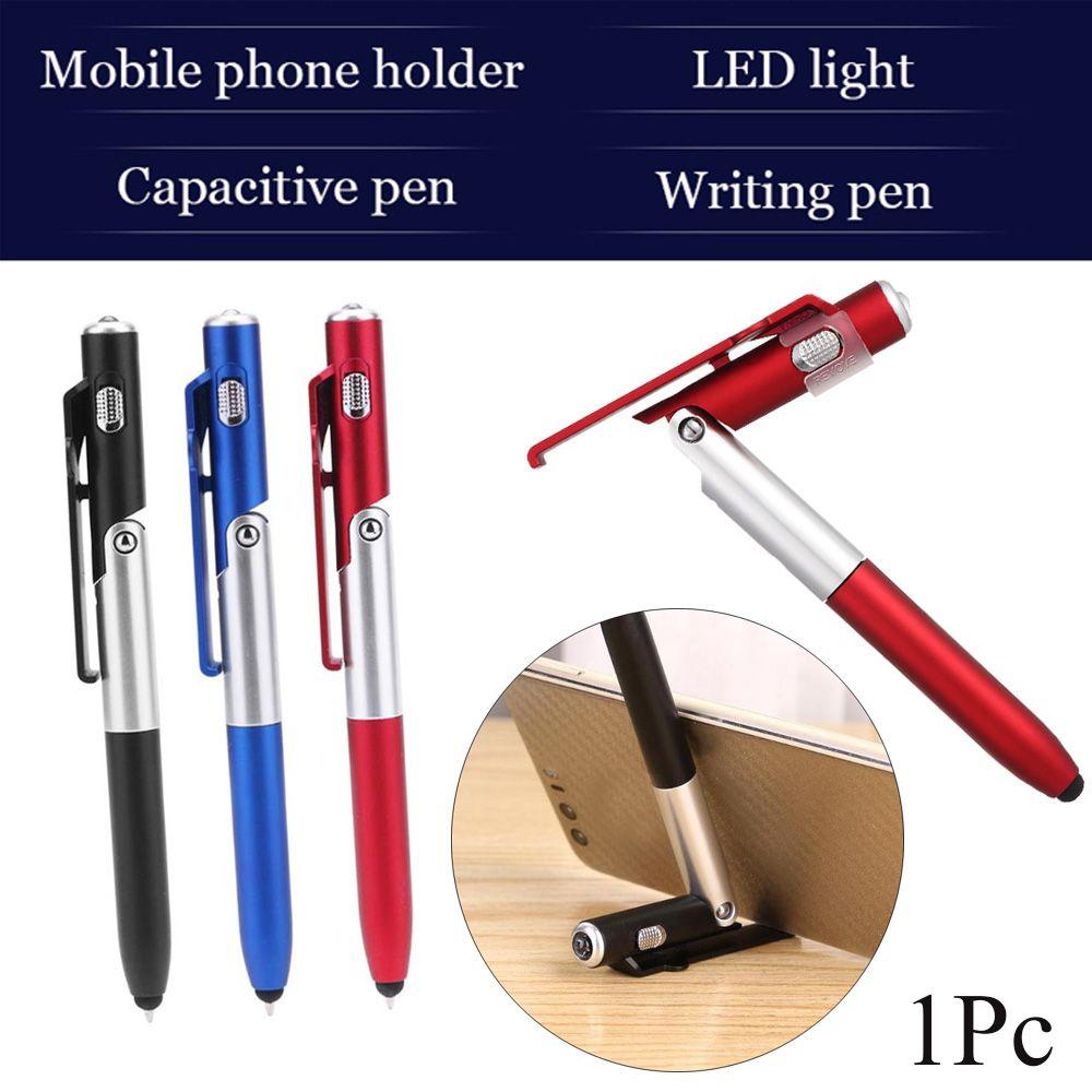 LED Light Ballpoint Pen Foldable Capacitive Pen Creative Touch Screen Pen