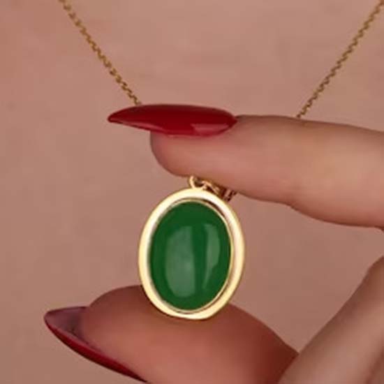 Ожерелье из зеленого оникса овальной формы, твердое серебро 925 пробы, ювелирные изделия ручной работы, эффектные ювелирные изделия, подарок для нее, свадебное ожерелье