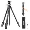 Neewer Litetrip 155cm Aluminum Travel Tripod with Ball QR Folding Video Compatible with DSLRs and Peak Design V3 Dual Center Maximum Load of 10kg