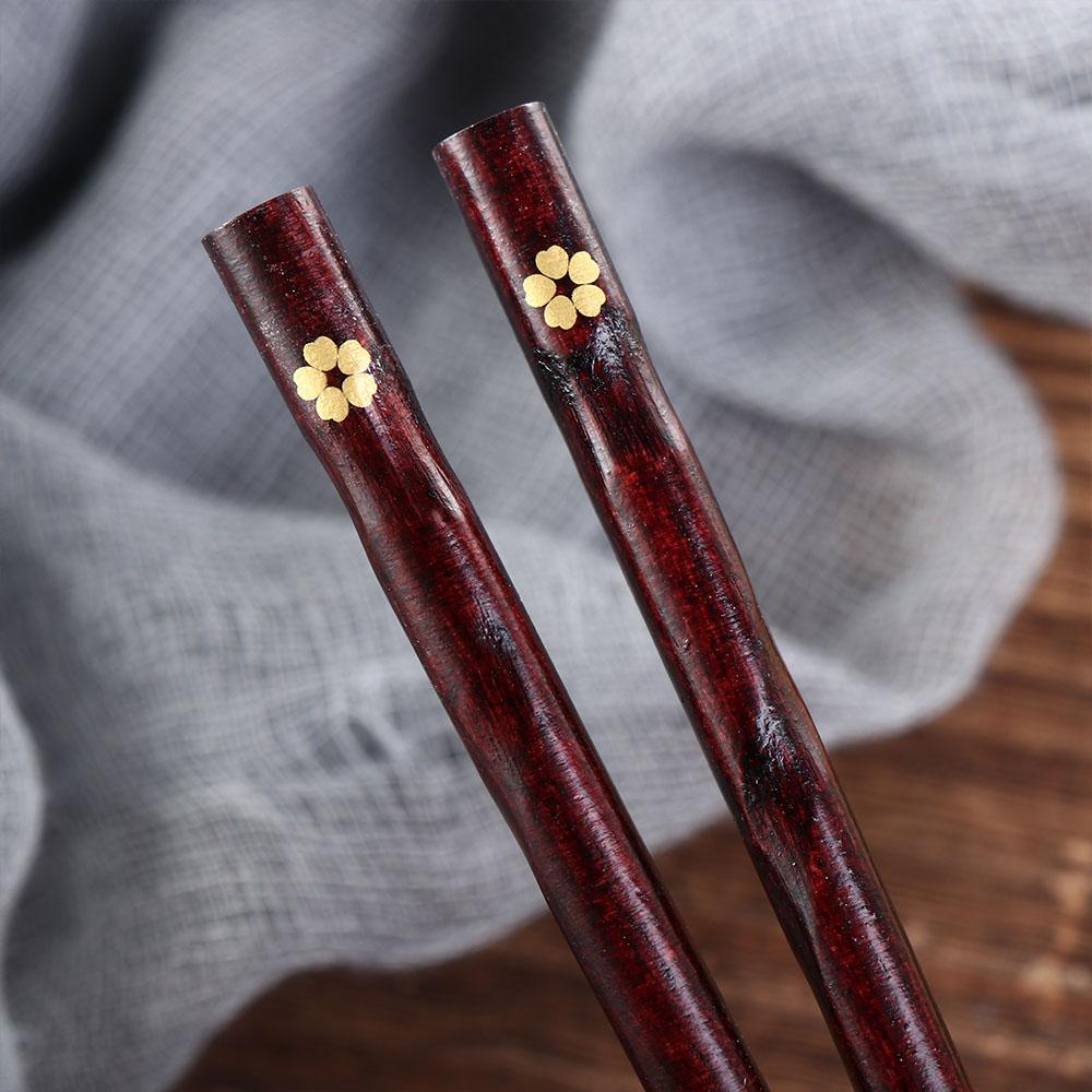 Нескользящие Деревянные Рустикальные Кухонные Принадлежности Столовые Приборы Палочки для Еды Посуда с Узором Слива