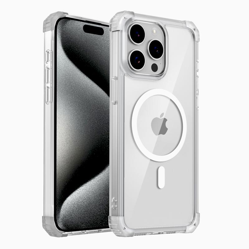 Ударопрочный прозрачный бронированный чехол для iPhone 17 16 15 14 13 12 Pro Max Plus 15Pro IPhone15 для Magsafe Mag Safe Зарядный чехол