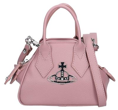 Мини-сумка на плечо Vivienne Westwood Yasmine из ПУ с текстурой под кожу (5C010006W S000D) в розовом (Искусственная кожа с тиснением G402)